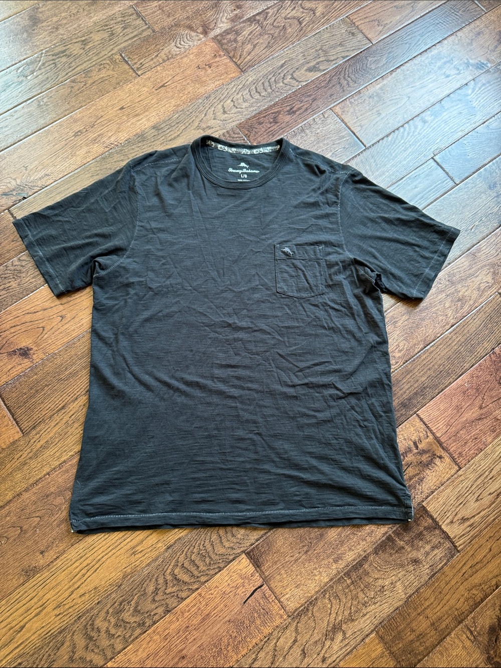 Men's Tommy Bahama Black Pocket T-Shirt
